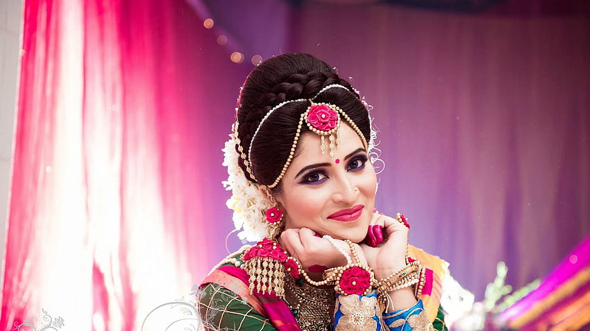 Indian Bridal Hairstyle, bridel women HD wallpaper