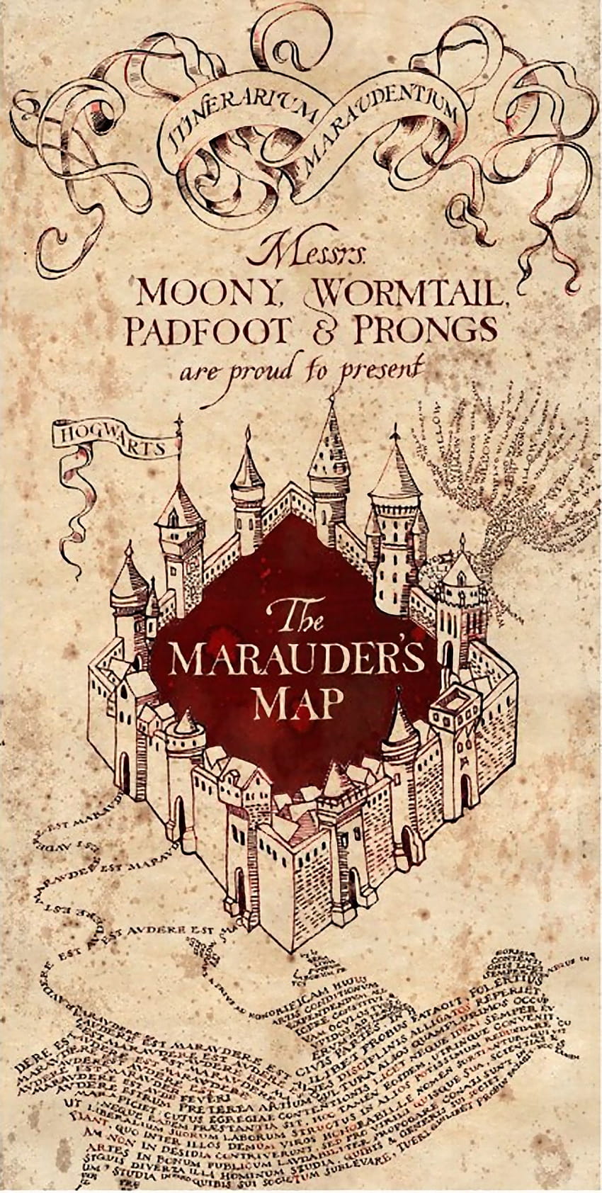 Harry Potter Marauders Map Printout Marauders 지도 전화에 이것을 가지고 있습니까? HD 전화 배경 화면