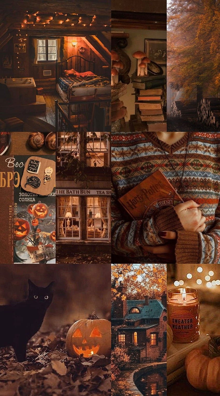 30 Cute Brown Aesthetic for Phone : Pretty Autumn Collage Aesthetic I ...